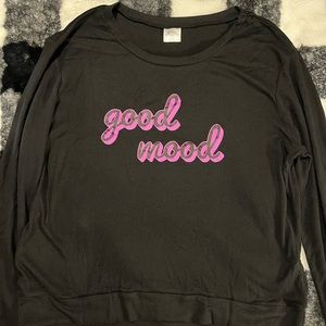Hello Mello Black/Hot Pink Lounge Sweater